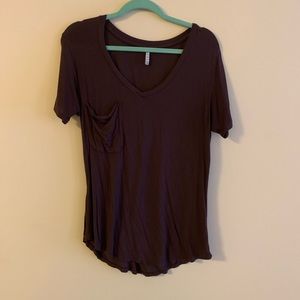 Z Supply V Neck Tee - Purple